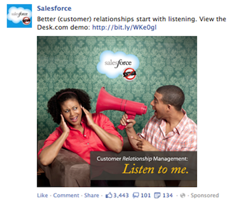 Salesforce CRM Facebook Ad