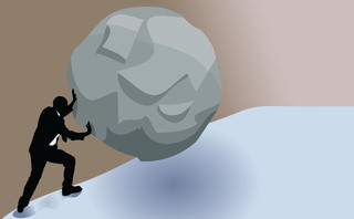 sisyphus uphill struggle