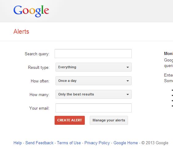 Google Alerts Google Alerts