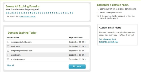 Network Solutions Expiring Domains