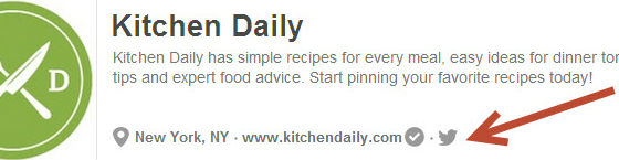 Kitchen Daily Pinterest Linking to Other Social Profiles