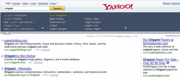 Yahoo Testing New Query Refinement Tools - Search Engine Watch