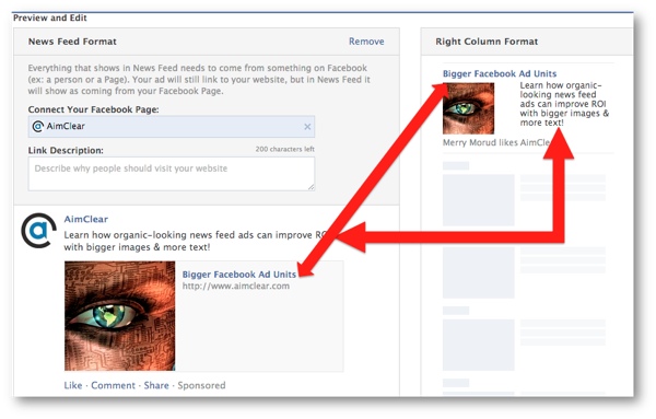 Facebook Ad Builder News Feed Right Column Ad Unit