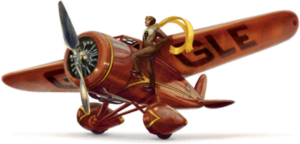 Amelia Earhart Airplane Google Logo