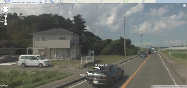 Google Streetview tracks tsunami desctruction in Japan