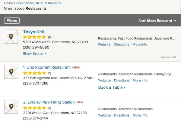 Local Restaurant Directory