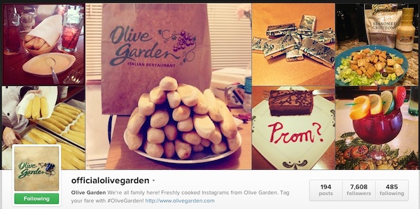 Olive Garden Instagram