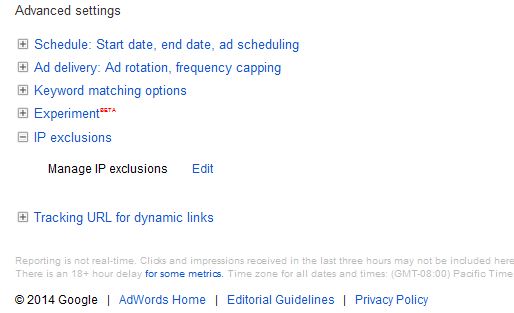 AdWords IP Exclusion