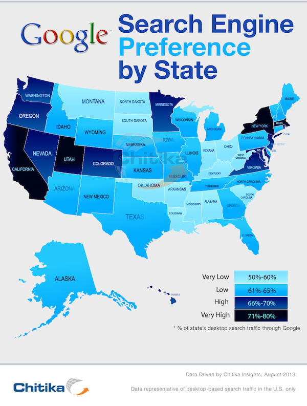 Google Search Preferences by State