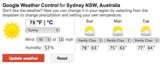 google-weather-control google-weather-control