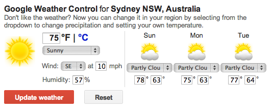 google-weather-control