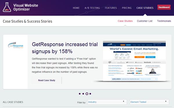 Visual Website Optimizer Case Studies