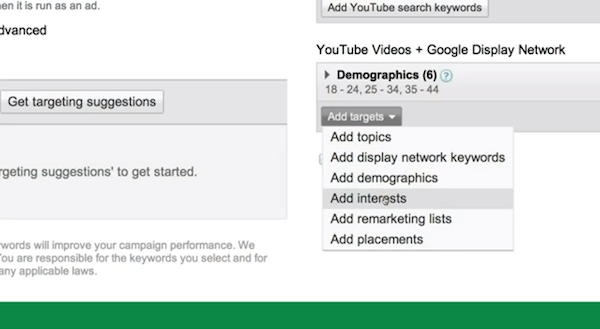 AdWords for Video Interest and Topic Targeting Tool