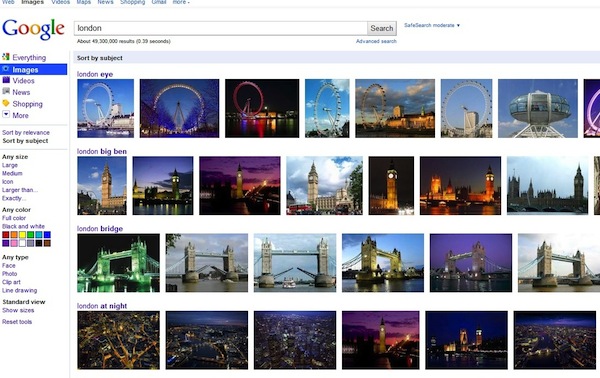 Google Images Sort By Subject Ranking Optimization