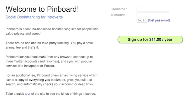 pinboard-homepage