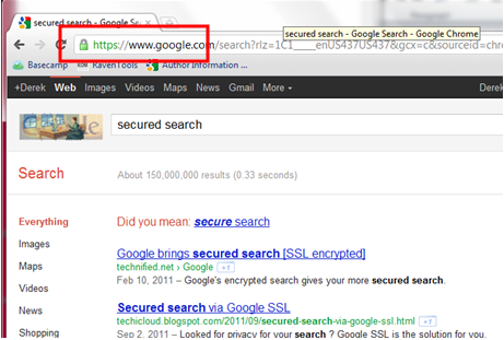 google-secured-search