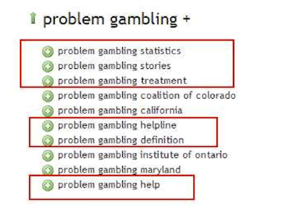 Problem Gambling Ubersuggest