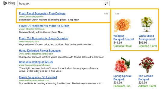 Bing Product Ads Bouquet