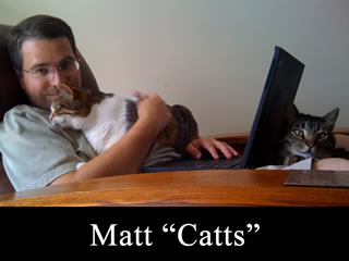 Matt Cutts with his cats