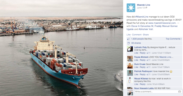 Maersk Line Facebook Picture