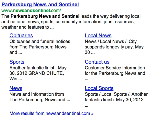 parkersburg-news-google-sitelinks