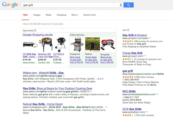 Gas Grill Google Search Results After Concessions