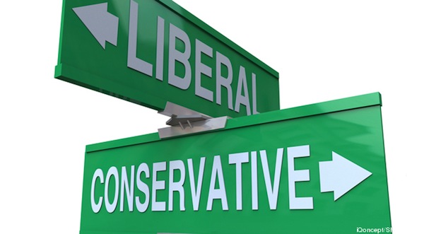 Liberal Conservative Road Signs