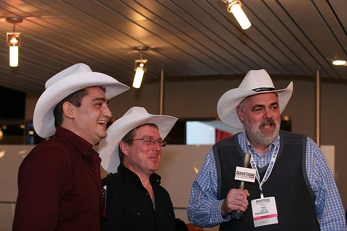 Jonathan Allen Mike Grehan and Greg Jarboe at SES Toronto 2010.jpg