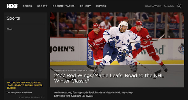 hbo sports homepage