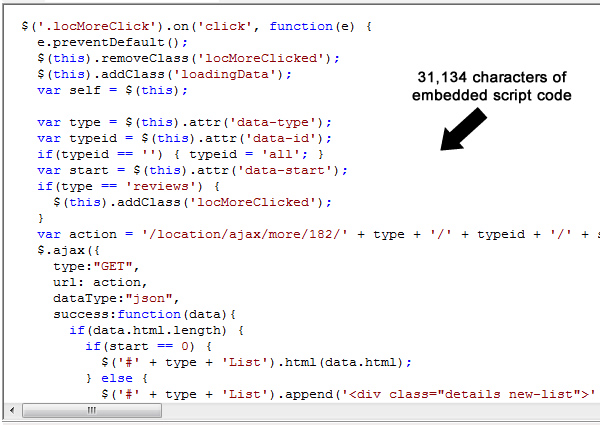 Source Code Embedded Script