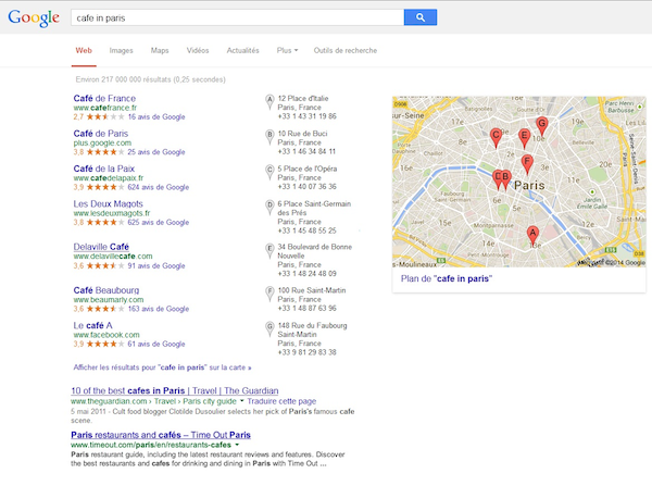 Cafe in Paris Google Search Before Concessions
