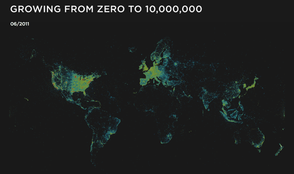 foursquare grows to 10 million