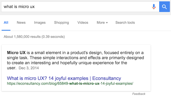 what-is-micro-ux-google-search