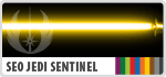 SEO Wars: Jedi Sentinel - Yellow Lightsaber Badge