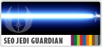 SEO Wars: Jedi Guardian - Blue Lightsaber Badge