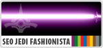 SEO Wars Jedi Fashionista Purple Lightsaber Badge SEO Wars Jedi Fashionista Purple Lightsaber Badge
