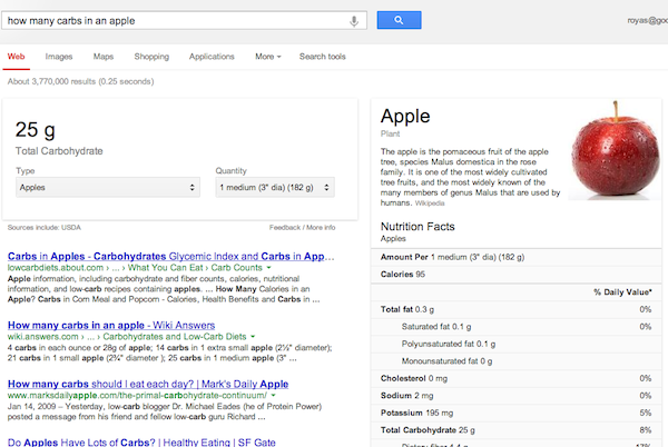 how-many-carbs-in-an-apple-google