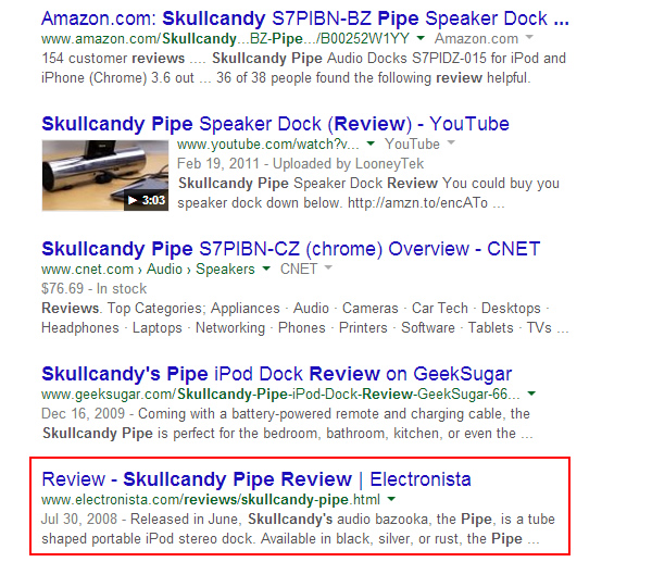 Skullcandy Pipe Review Desktop Search Results