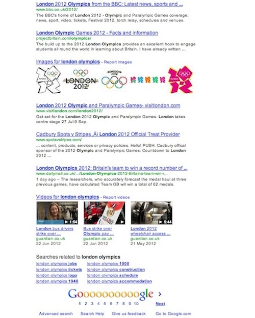 london-olympics-google-serp-2