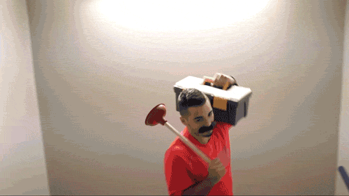 Plumber Meets Gorilla GIF Plumber Meets Gorilla GIF