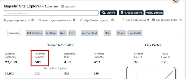 Referring Domains