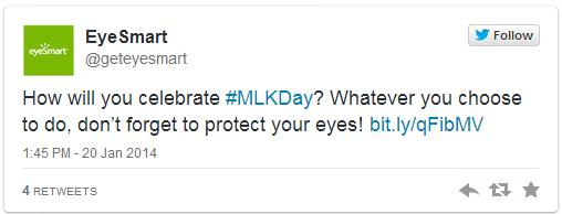 Eyesmart MLKDay Tweet