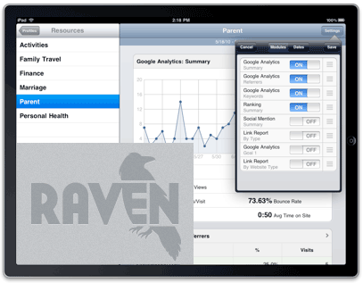 RavenTools iPad