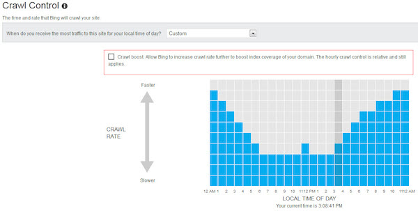 Bing Webmaster Tools Crawl Control